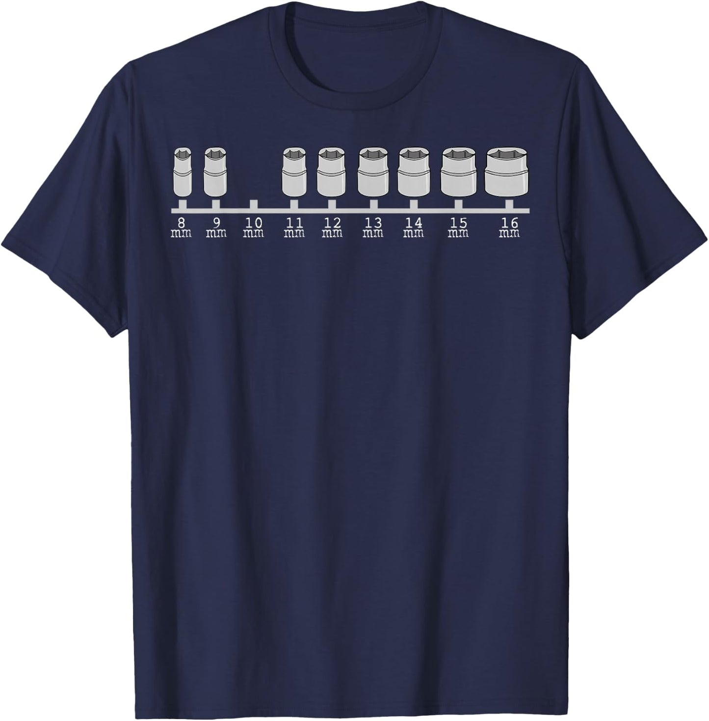 Mechanic Tuner Car Mechanic 10 mm Key T-Shirt - T-Shirt | Navy