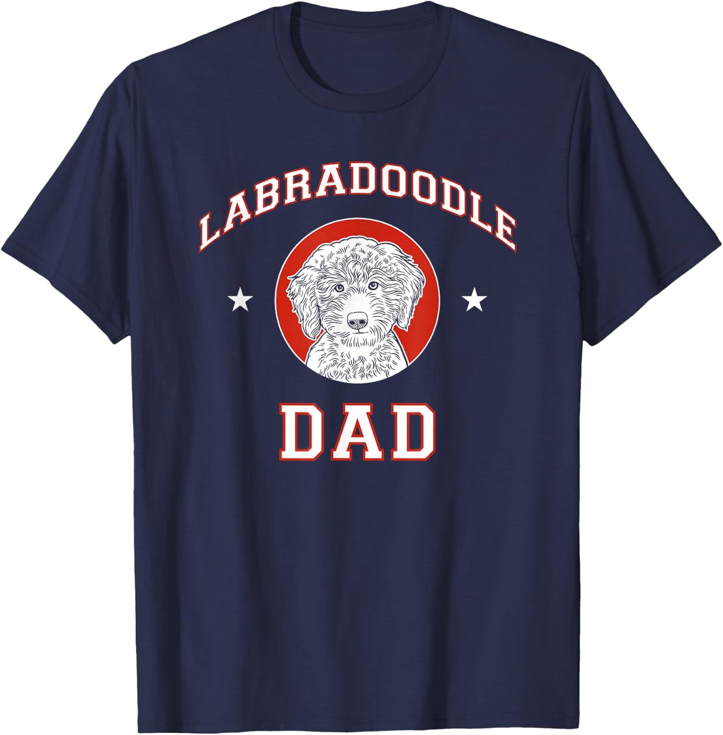 Labradoodle Dad Dog Father Men Women Girls Kids T-Shirt - T-Shirt | Navy