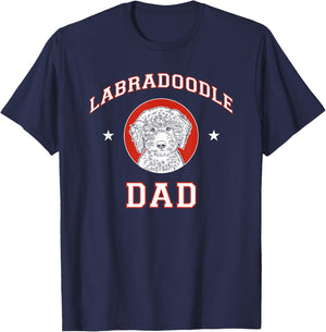 Labradoodle Dad Dog Father Men Women Girls Kids T-Shirt - T-Shirt | Navy