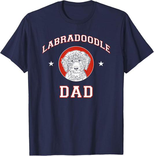 Labradoodle Dad Dog Father Men Women Girls Kids T-Shirt - T-Shirt | Navy