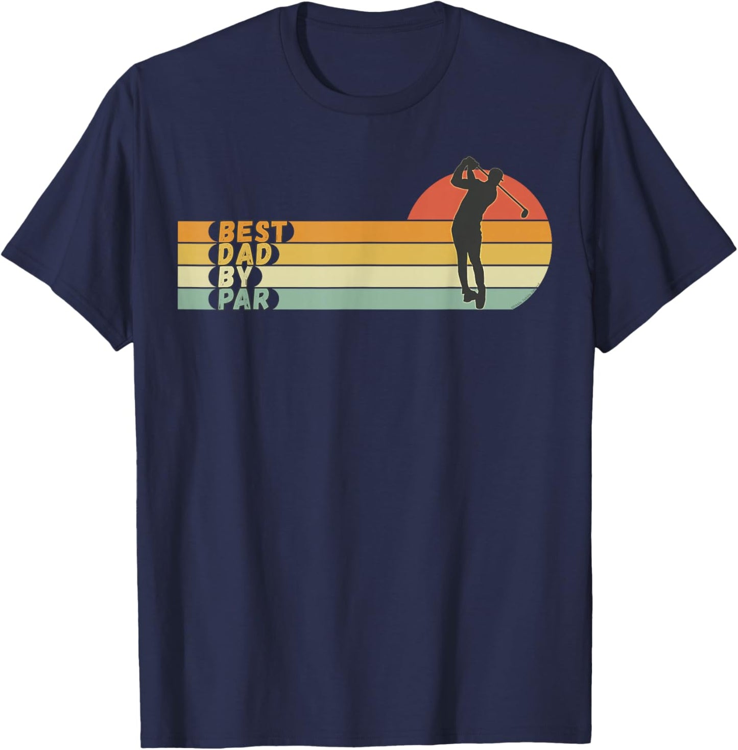 Golf - Best Dad By Par - Father's Day Golf T-Shirt - T-Shirt | Navy
