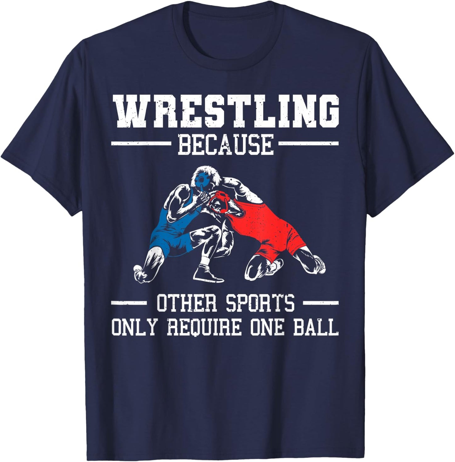 Funny Wrestling Design For Kids Men Women Wrestle Athletes T-Shirt - T-Shirt | Navy