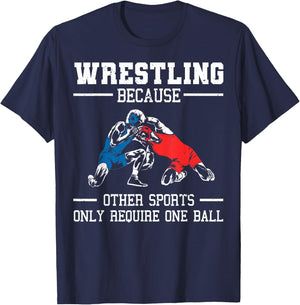 Funny Wrestling Design For Kids Men Women Wrestle Athletes T-Shirt - T-Shirt | Navy