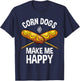 Funny Corn Dog Women Kids Corn Dog Hot Dog Lovers T-Shirt - T-Shirt | Navy
