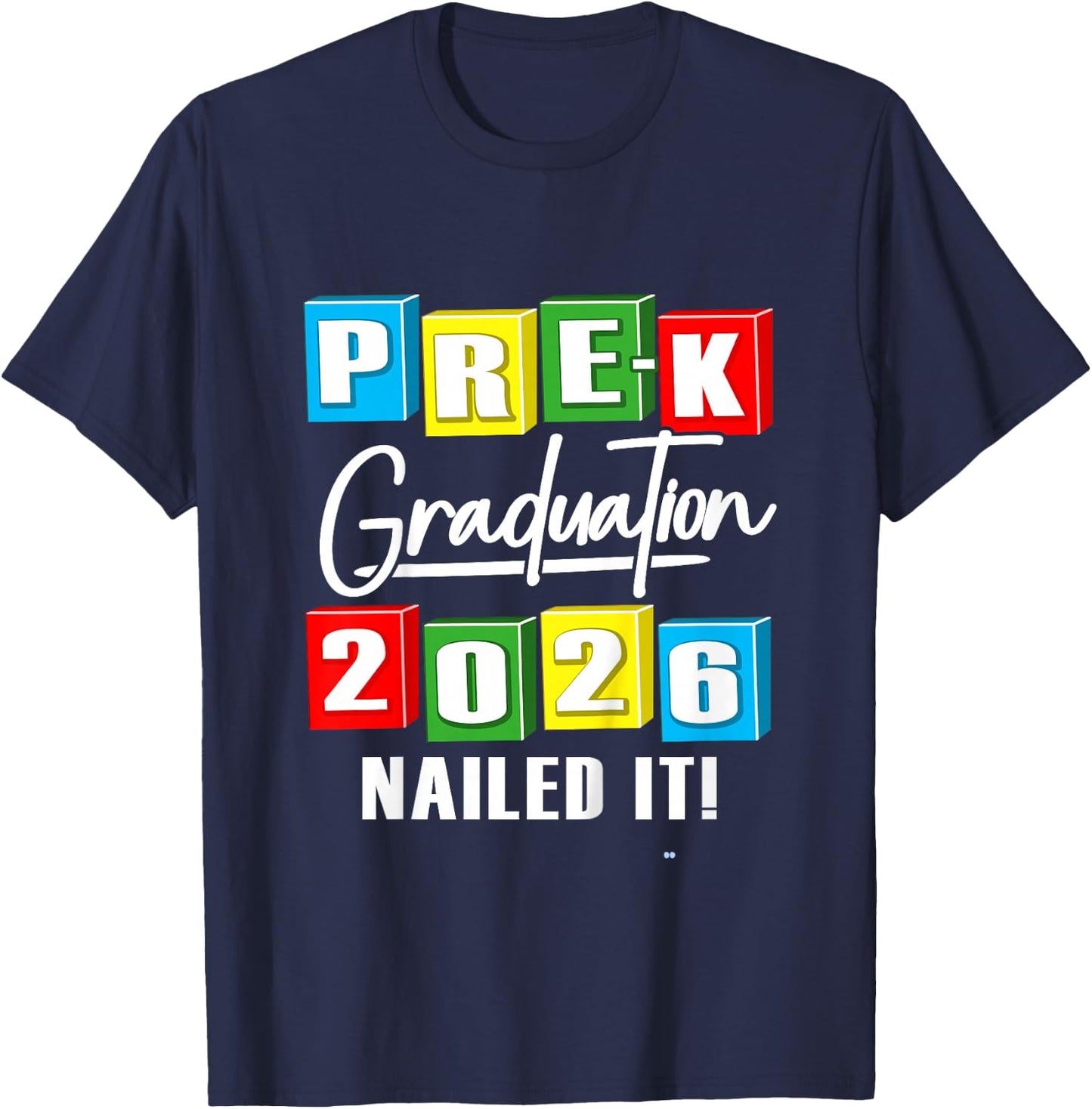 Kids Pre-K Grad 2026 Preschool Prek Graduation T-Shirt - T-Shirt | Navy