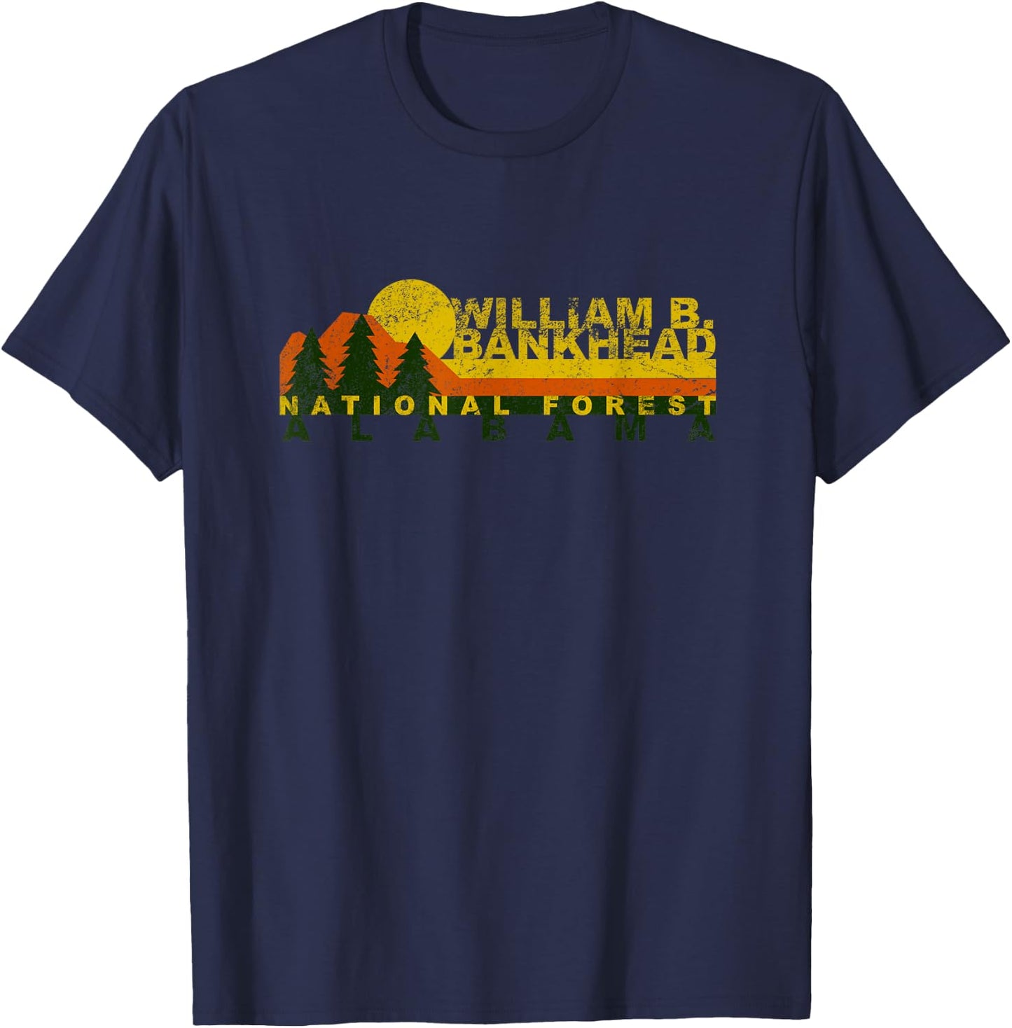William B. Bankhead National Forest Vintage Retro T-Shirt - T-Shirt | Navy