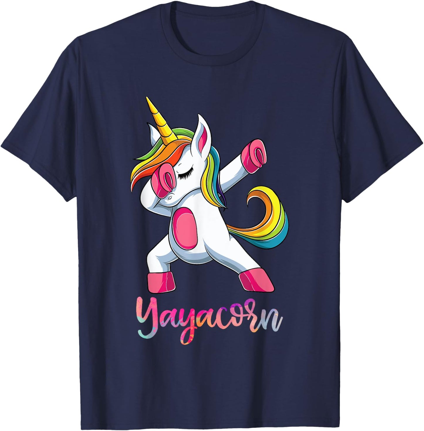 Yayacorn Yaya Unicorn Shirt, Mothers Day Greek Grandma T-Shirt - T-Shirt | Navy