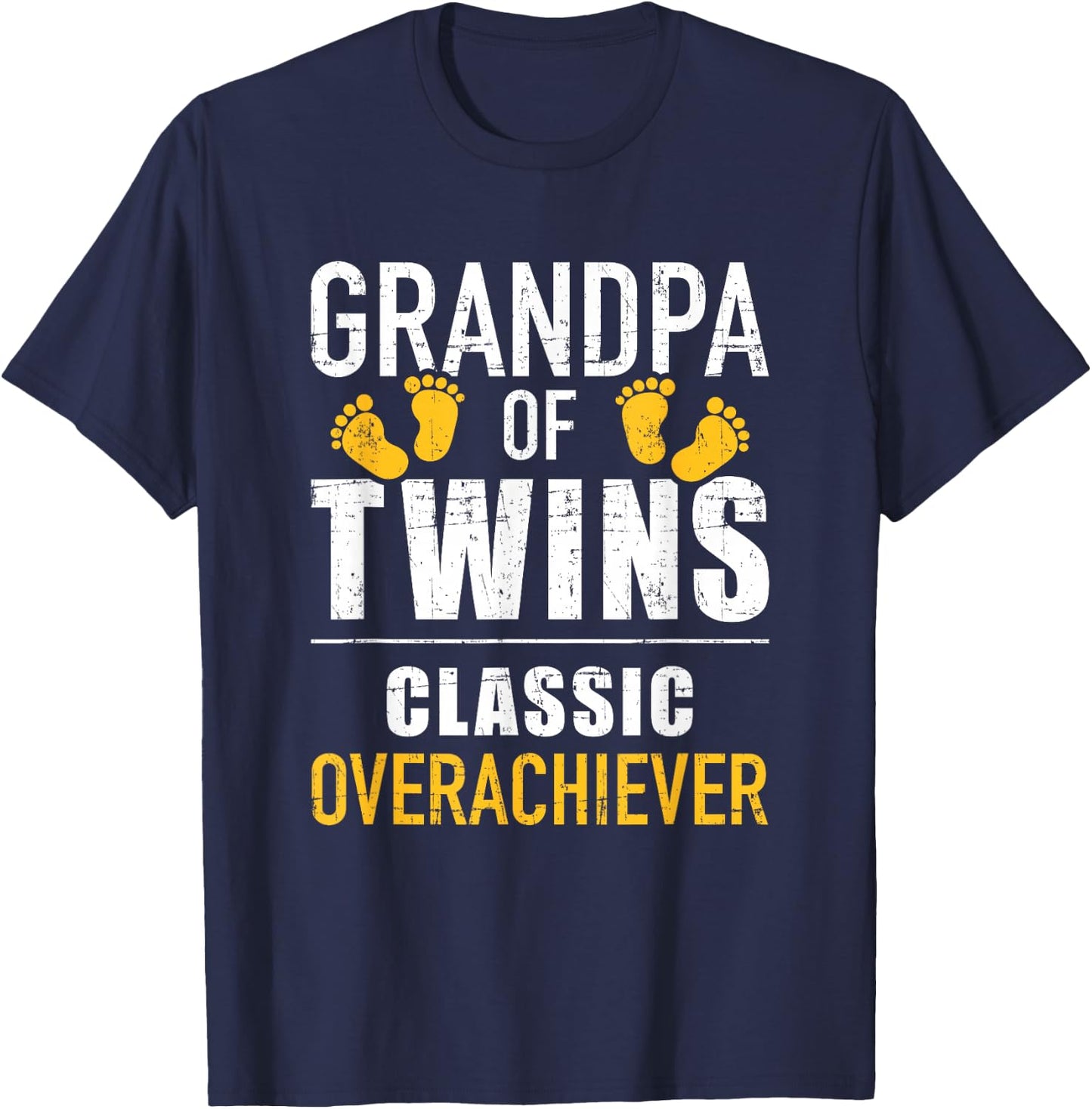 Grandpa von Zwillingen Funny Saying T-Shirt - T-Shirt | Navy