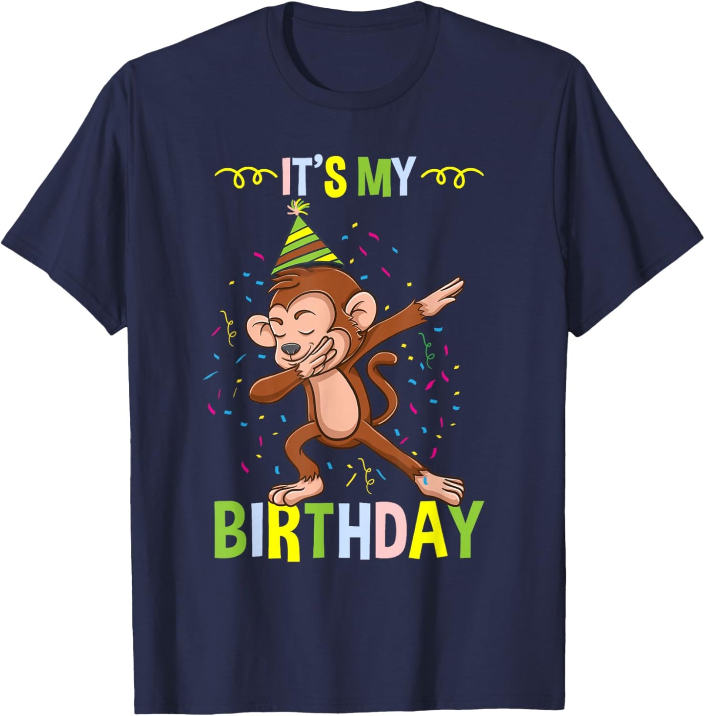 Its My Birthday Monkey T-Shirt - T-Shirt | Navy