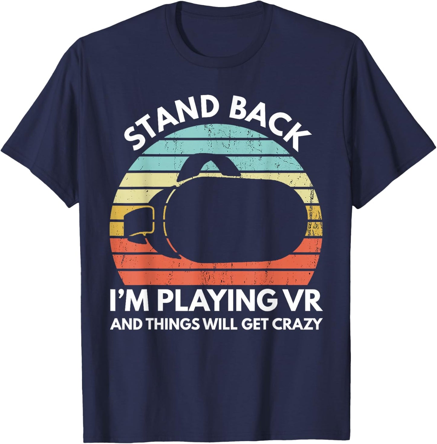 Virtual Reality Athlete Funny VR Gamer Saying T-Shirt - T-Shirt | Navy