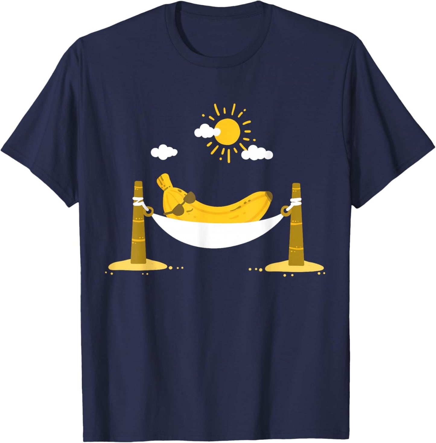 Banana Hammock Swing Kawaii T-Shirt - T-Shirt | Navy