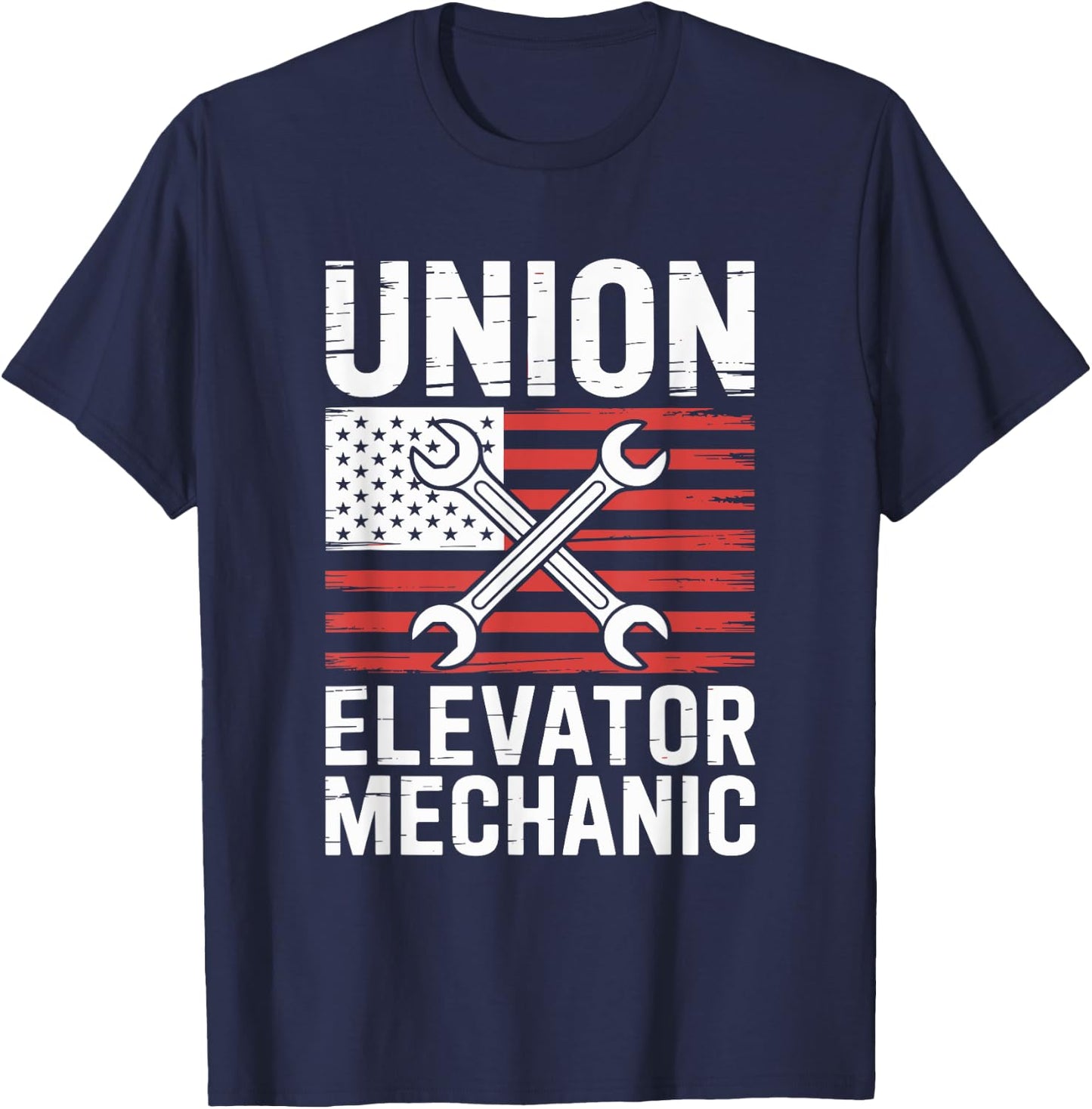 Elevator Technician Union Elevator Mechanic T-Shirt - T-Shirt | Navy