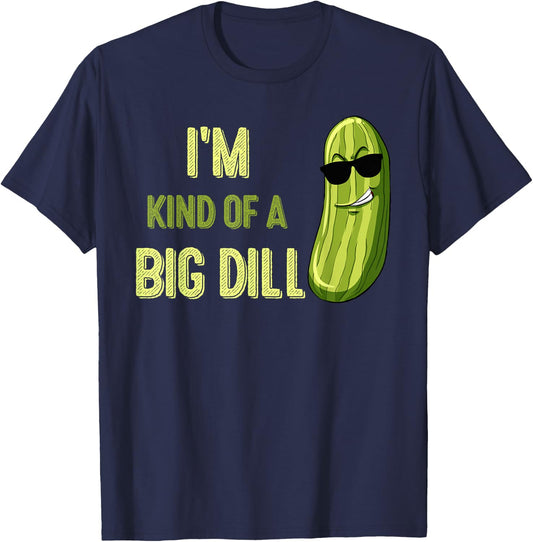 Big Deal Dill Pickle Funny Slogan Kids Quote Gift T-Shirt - T-Shirt | Navy