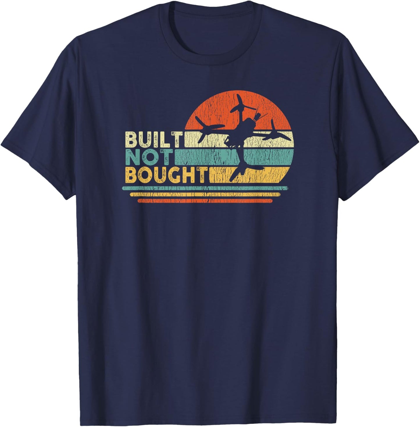 Built Unpurchased Drone Builder Freestyle FPV Race T-Shirt - T-Shirt | Navy