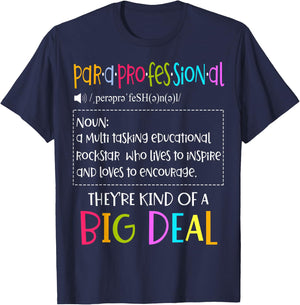 Para Professional Elementary School Lesson Teachers T-Shirt - T-Shirt | Navy