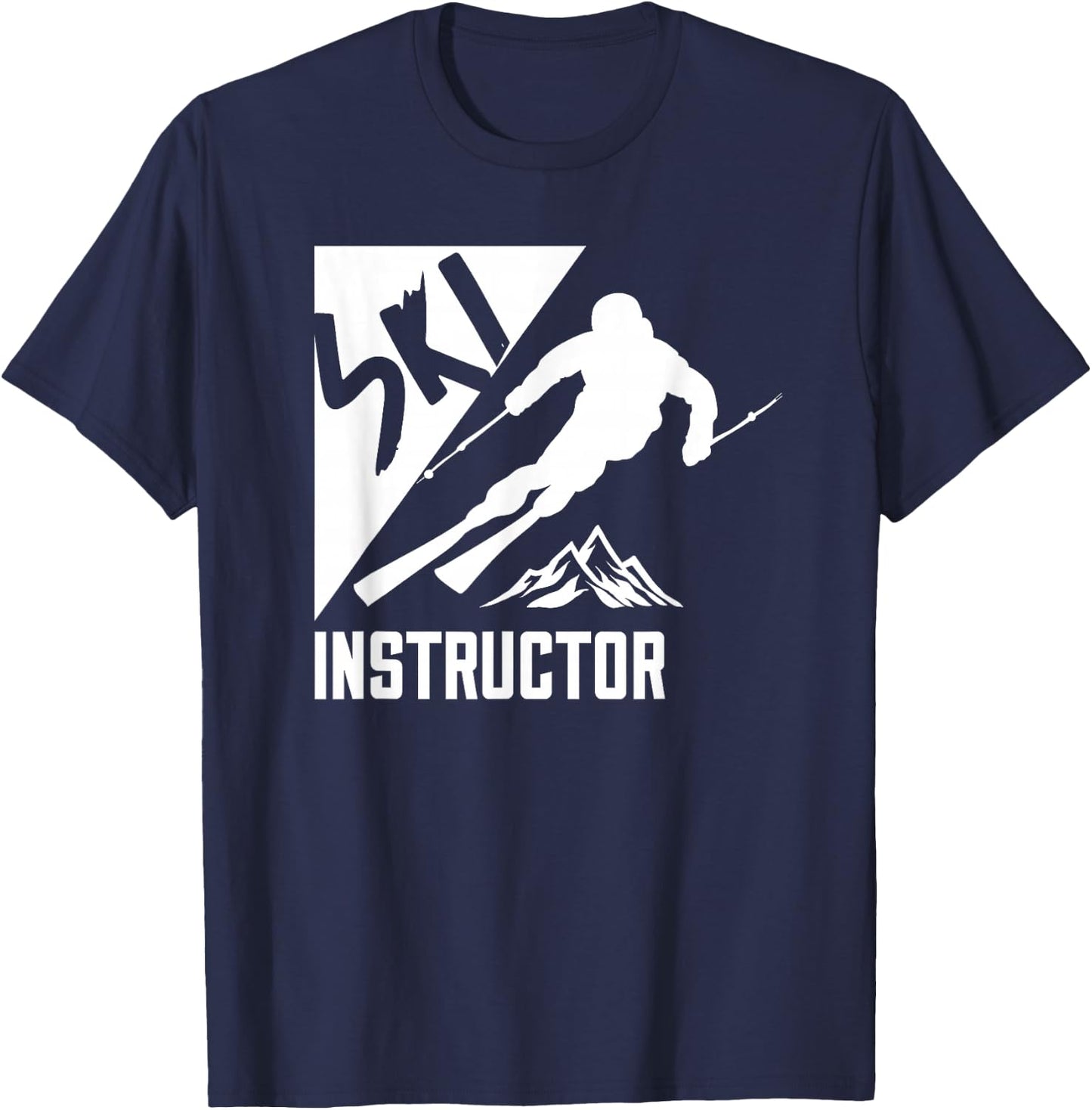 Ski Instructor Coach Skiing Skier T-Shirt - T-Shirt | Navy