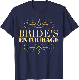 Brides Entourage Shirts Funny Bachelorette Party Gifts T-Shirt - T-Shirt | Navy