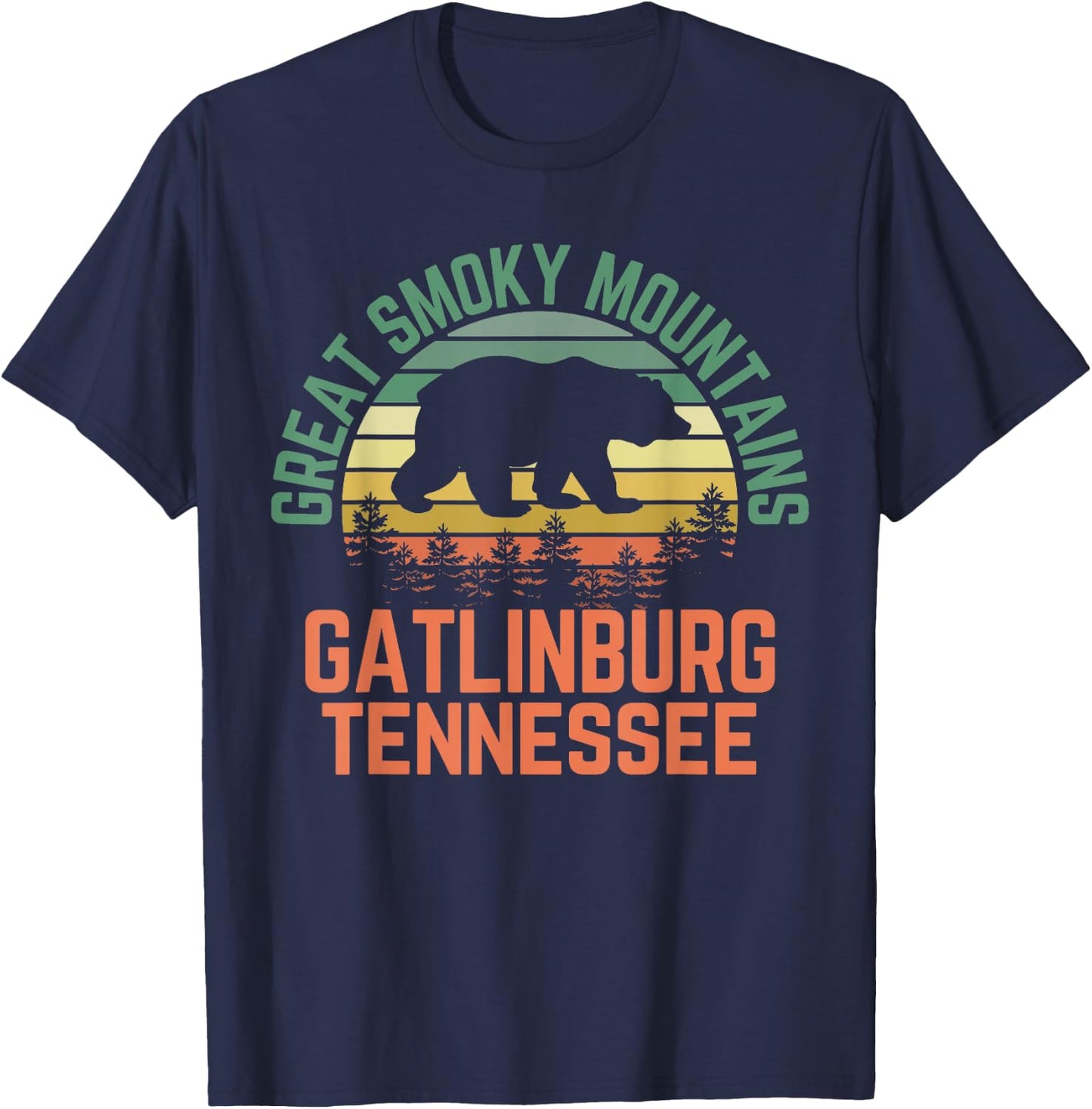 Gatlinburg Great Smoky Mountains National Park Tennessee T-Shirt - T-Shirt | Navy