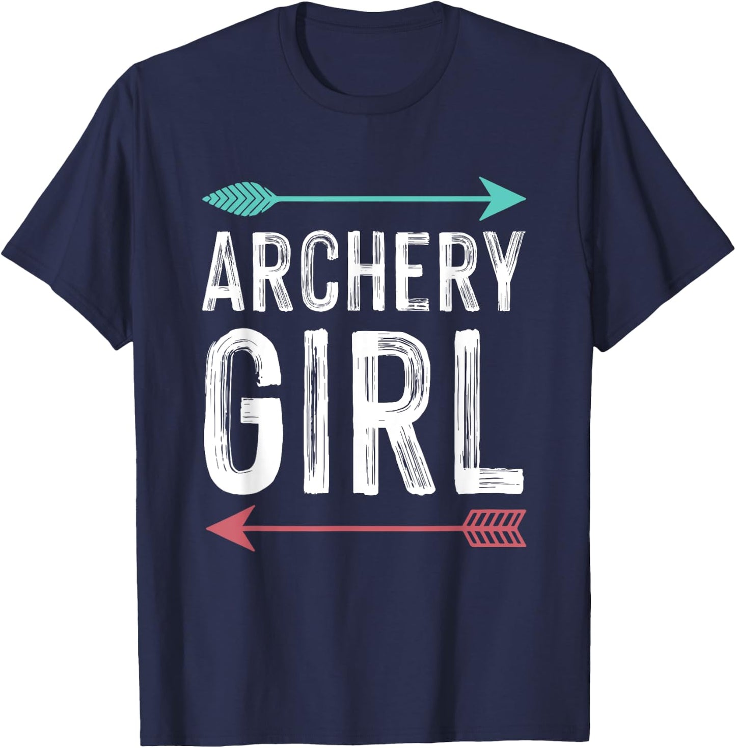 Cool Archery Design Girls Women Bow Hunting Target Sport T-Shirt - T-Shirt | Navy