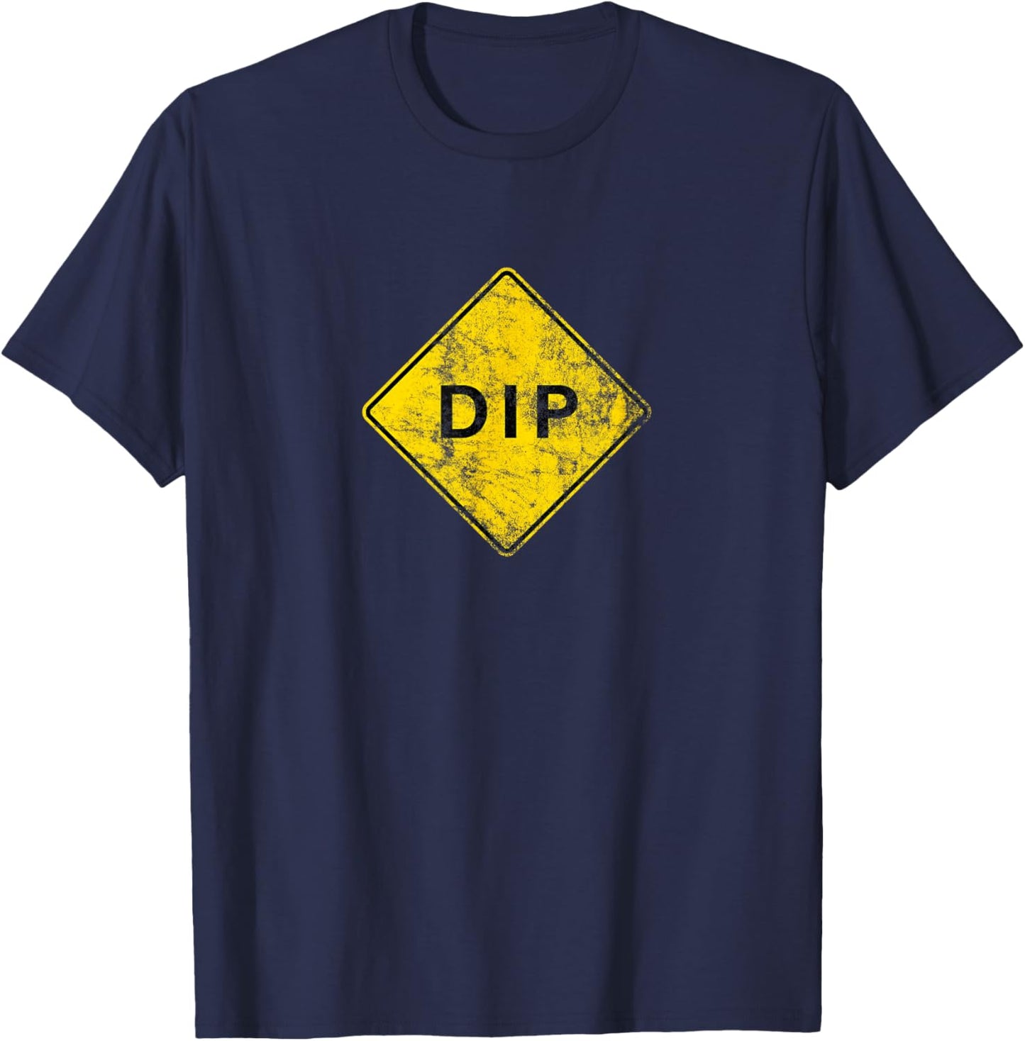 Road Sign Dip T-Shirt - T-Shirt | Navy