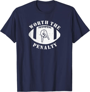Horns Down Worth The Penalty Oklahoma Texas Red River T-Shirt - T-Shirt | Navy