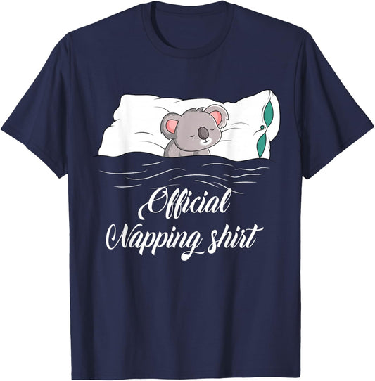 Sleeping Koala Pyjamas Koala Lover Gift Official Napping T-Shirt - T-Shirt | Navy