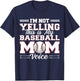 I'm Not Yelling This Is My Baseball Mom Voice Mother's Day T-Shirt - T-Shirt | Navy