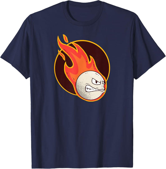 Dodgeball burning ball players beach Sports Dodgeball T-Shirt - T-Shirt | Navy