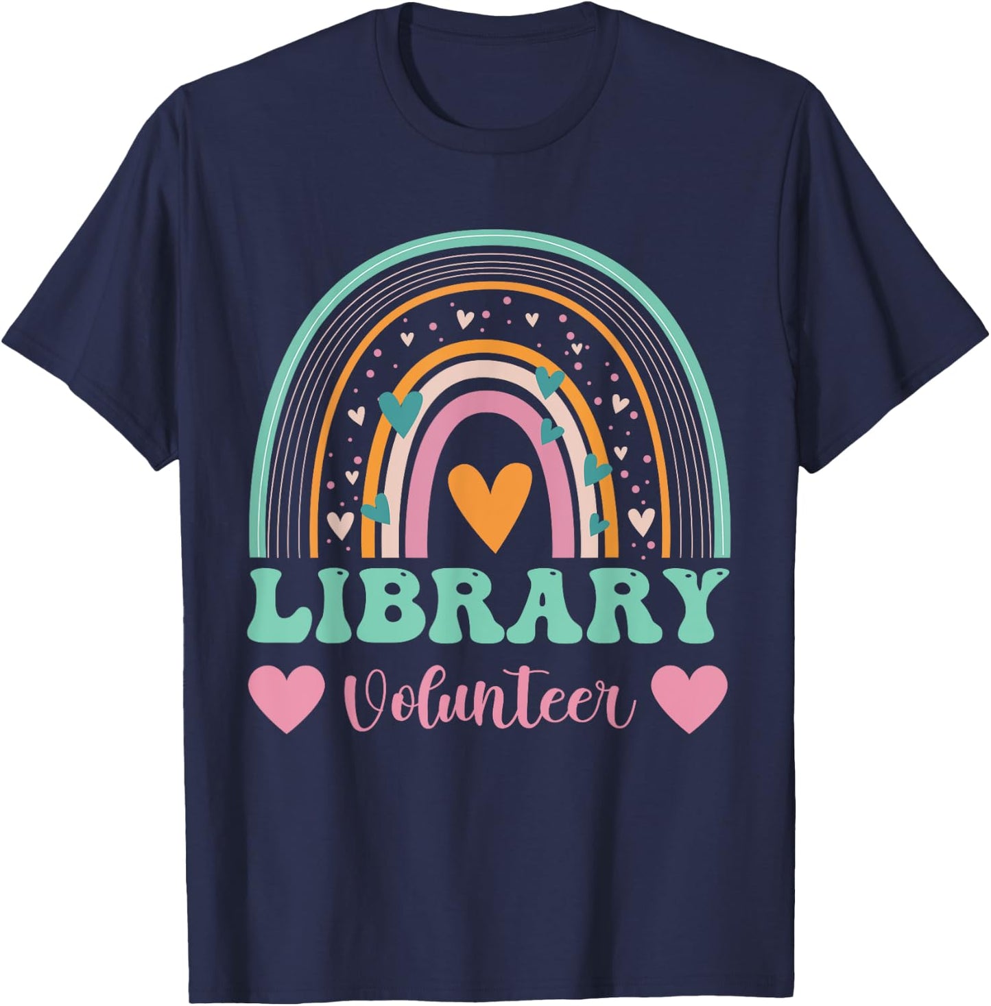 Library Volunteer Appreciation T-Shirt - T-Shirt | Navy