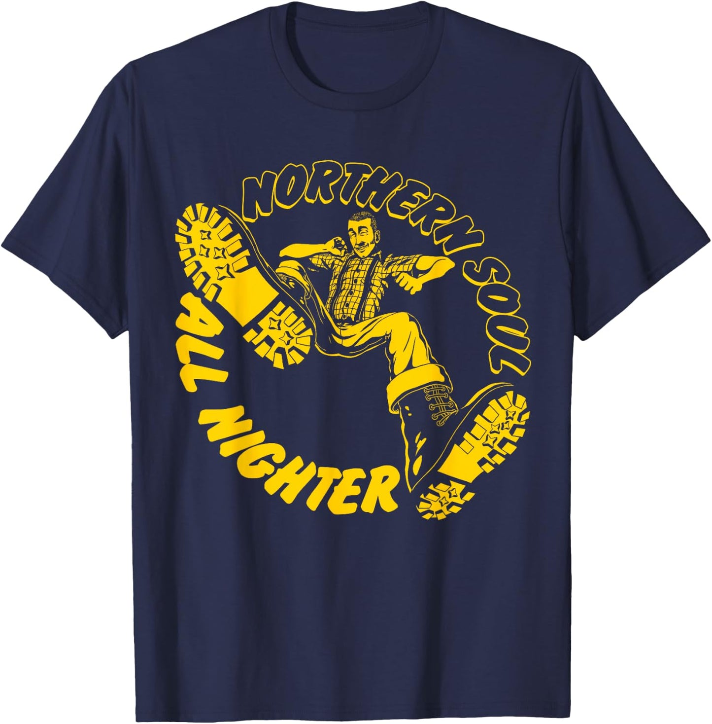 1960's Mod Northern Soul All Nighter Bootboy Soulboy Ska Man T-Shirt - T-Shirt | Navy