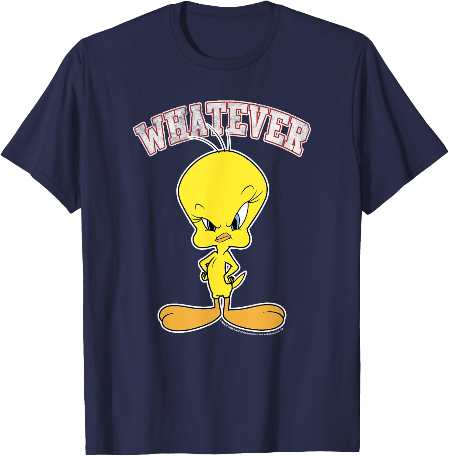 Looney Tunes Tweety Whatever Mad Face T-Shirt - T-Shirt | Navy
