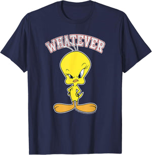 Looney Tunes Tweety Whatever Mad Face T-Shirt - T-Shirt | Navy