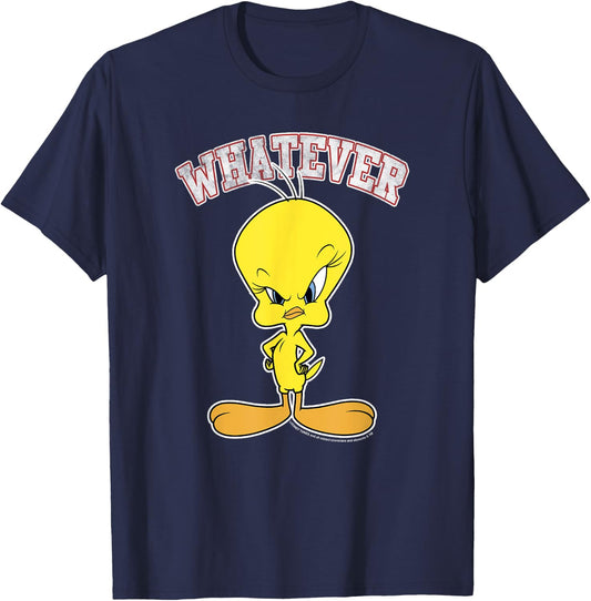 Looney Tunes Tweety Whatever Mad Face T-Shirt - T-Shirt | Navy