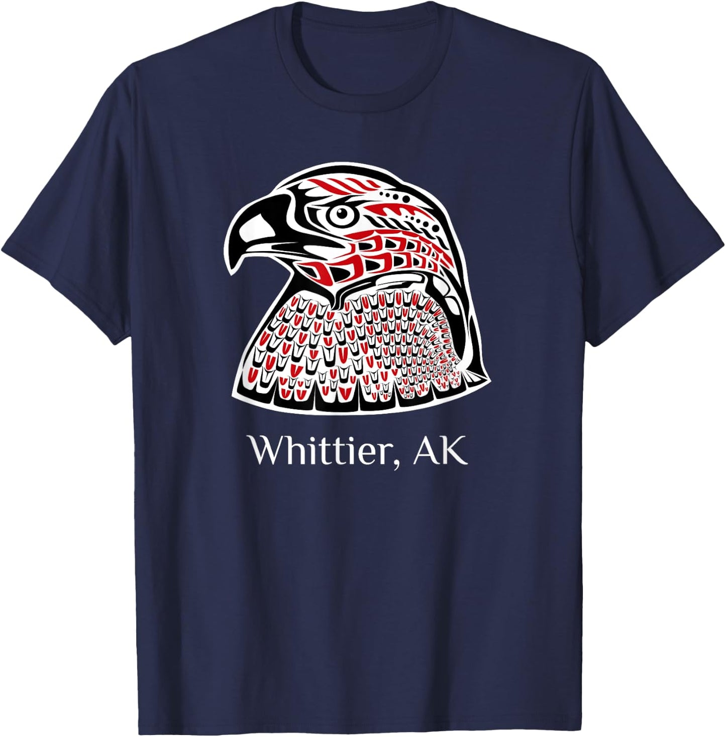 Pacific NW SE Native American Indian Eagle Whittier Alaska T-Shirt - T-Shirt | Navy