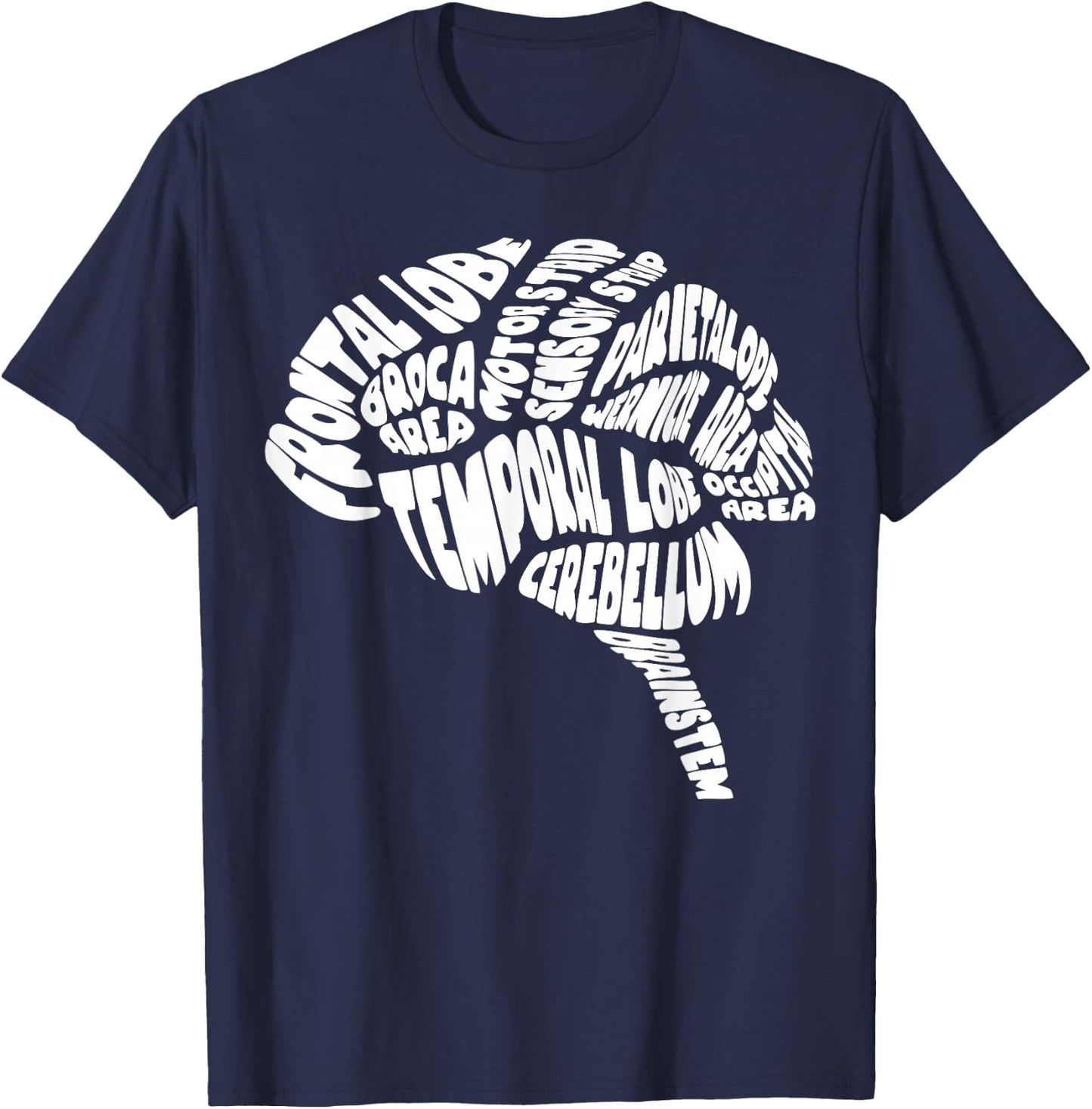 Parts Area Brain Neurologist Neurology Brain Map Surgeon T-Shirt - T-Shirt | Navy