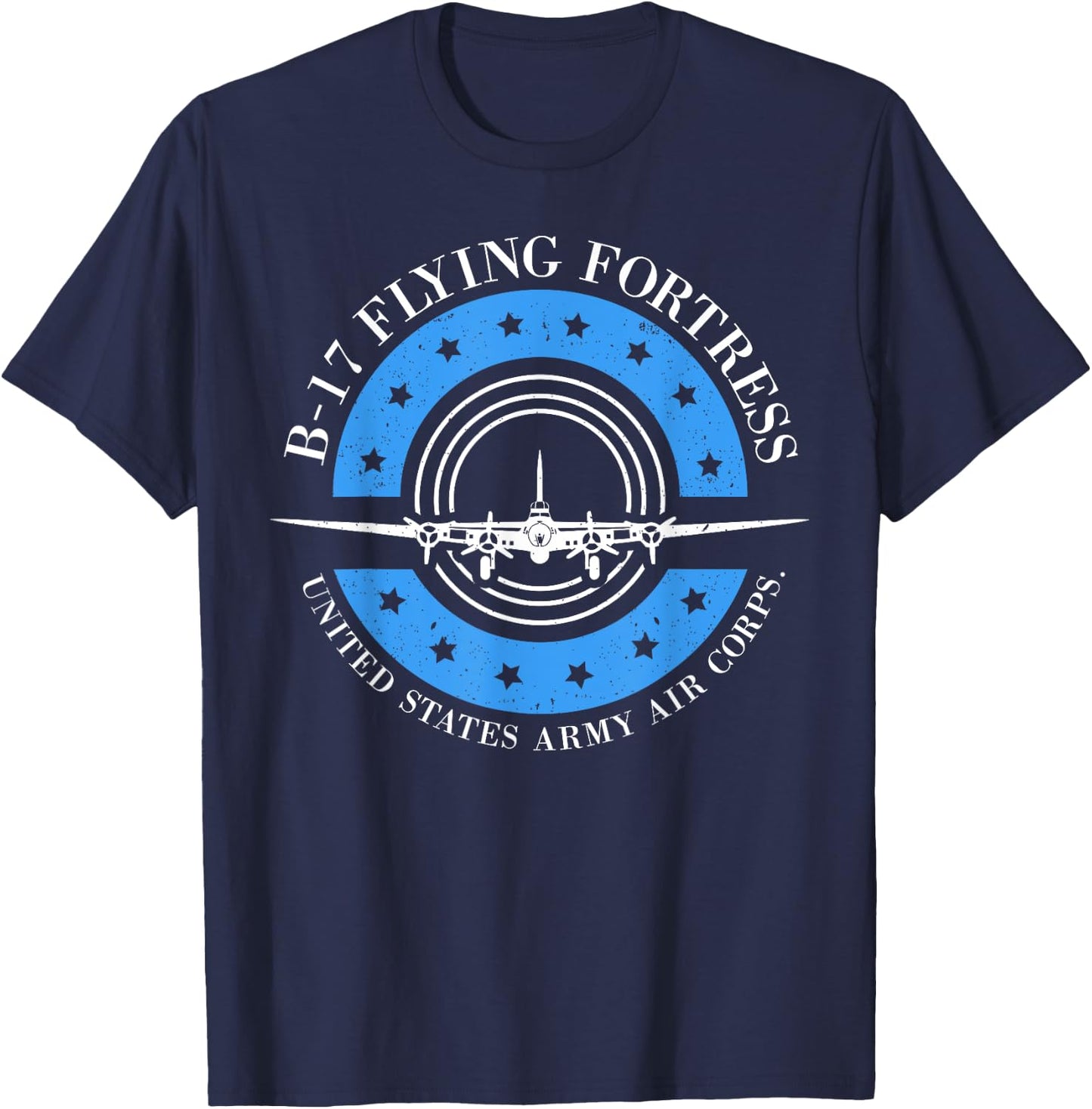 B-17 Flying Fortress gift, Air Force, Aviation design T-Shirt - T-Shirt | Navy