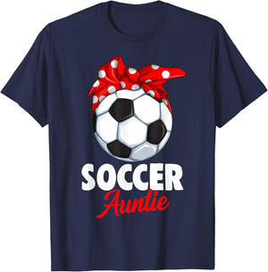 Soccer Auntie Aunt Women T-Shirt - T-Shirt | Navy