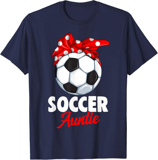Soccer Auntie Aunt Women T-Shirt - T-Shirt | Navy