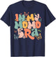 Retro Groovy In My Momo Era Mother's Day T-Shirt - T-Shirt | Navy