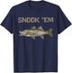 Snook 'Em | Snook Fishing | Common Snook T-Shirt - T-Shirt | Navy