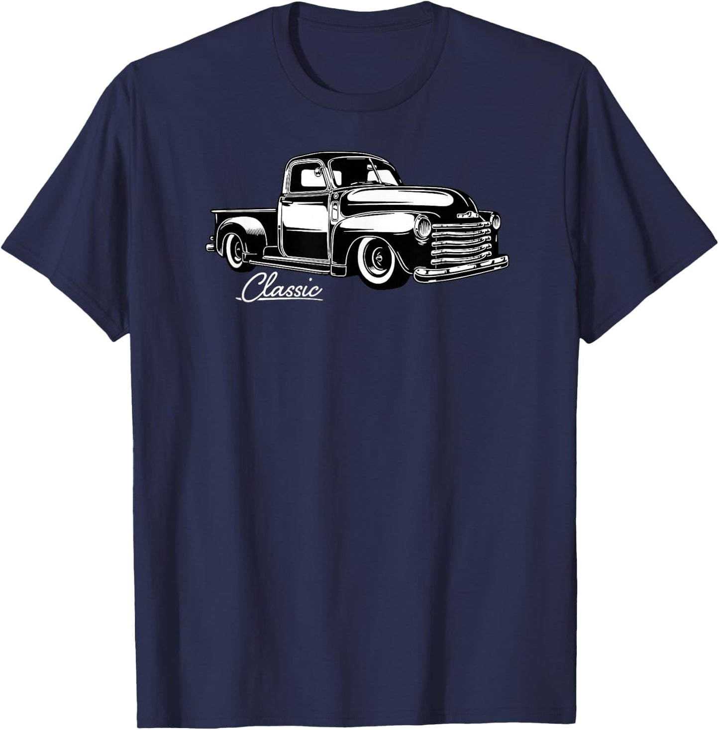 1950's Truck Classic Design T-Shirt - T-Shirt | Navy
