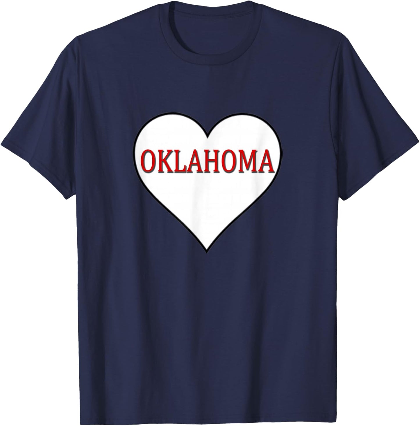 Oklahoma OK Sports Sooner State Heart T-Shirt - T-Shirt | Navy