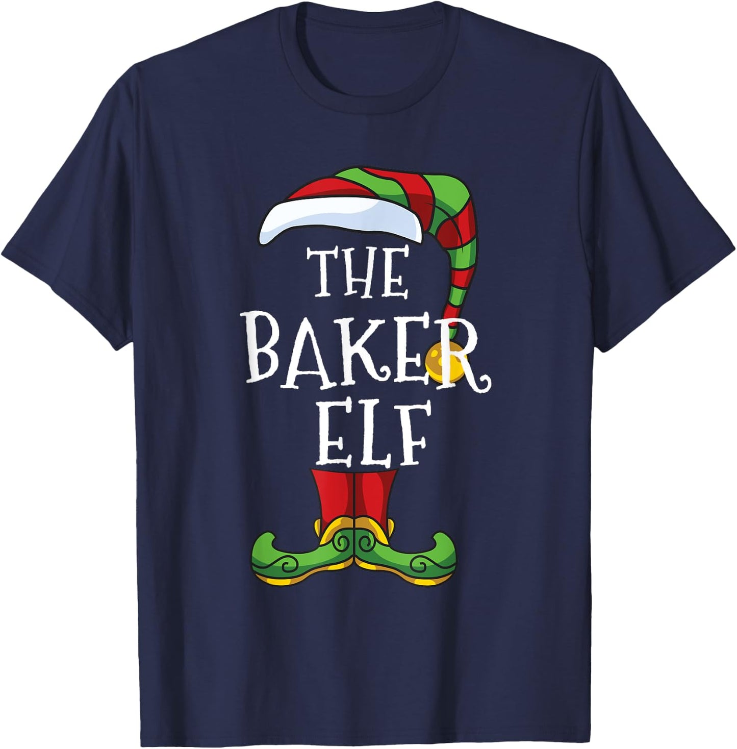 Baker Elf Family Matching Christmas Funny Baking T-Shirt - T-Shirt | Navy