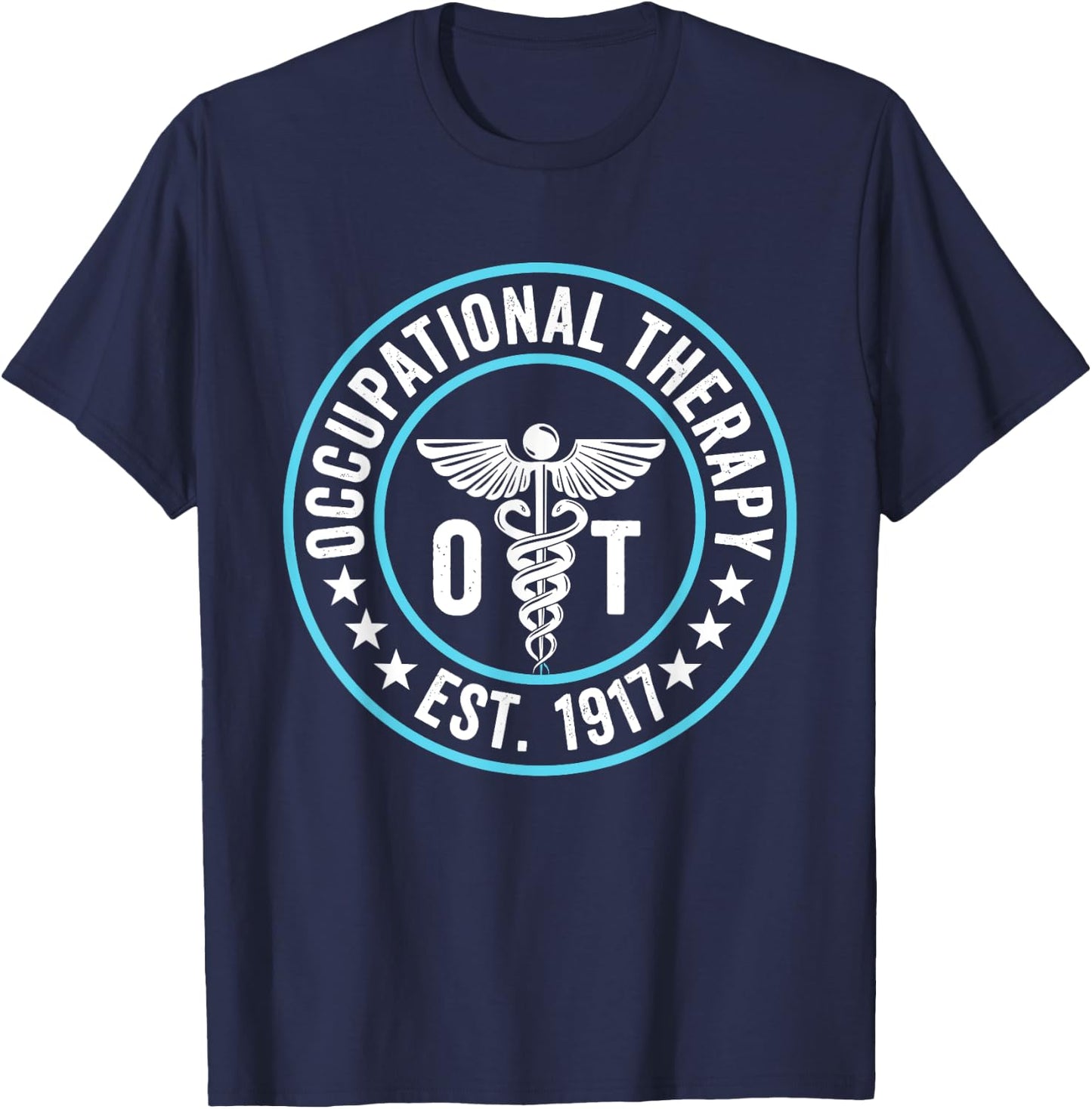 ap lucky designs for people Occupational Therapy OT Therapist OT Month T-Shirt - T-Shirt | Navy