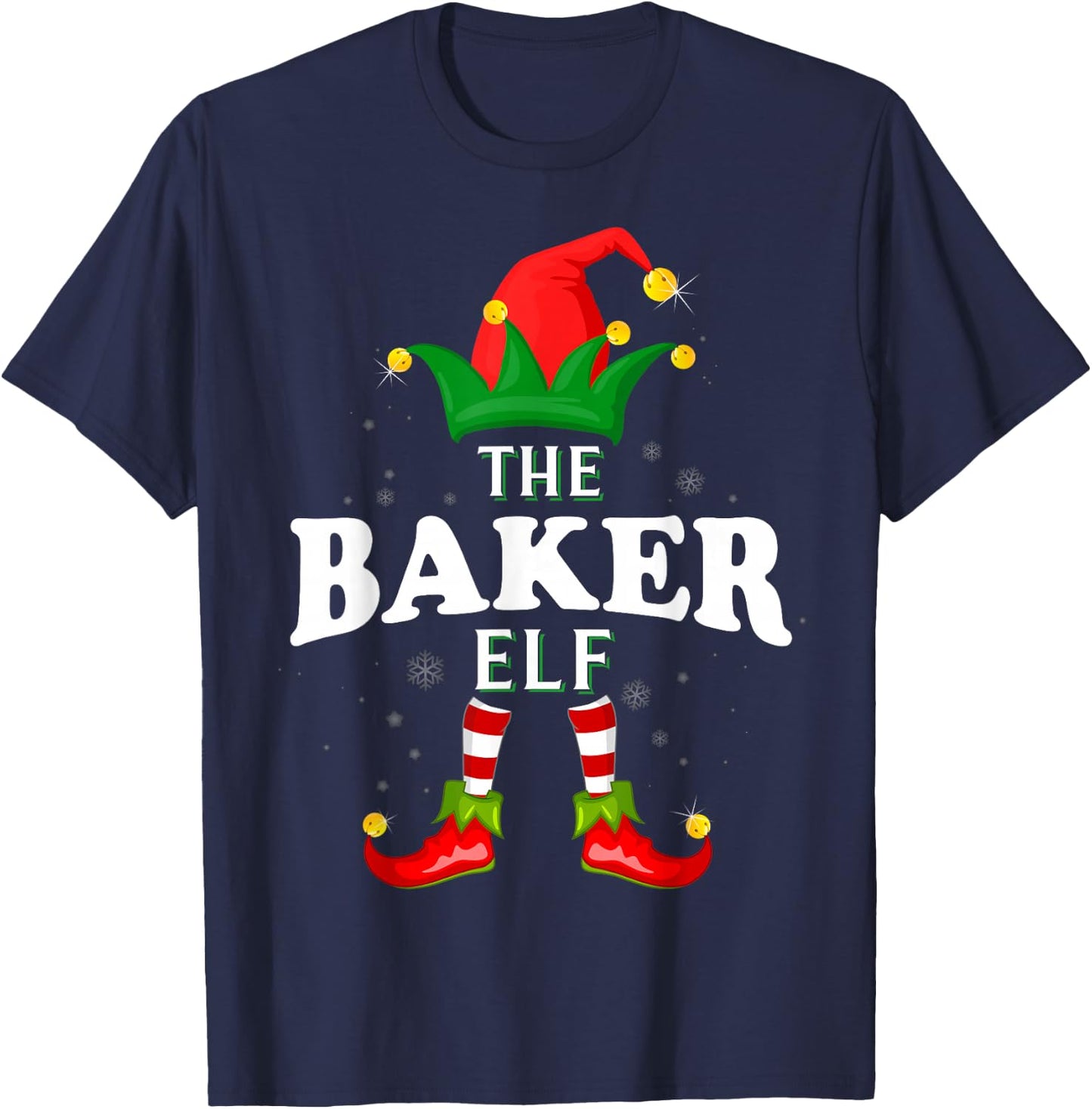 Xmas Baker Elf Family Matching Christmas Pajama T-Shirt - T-Shirt | Navy