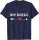 Besties Best Friend Right Arrow Heart Love Matching Outfit T-Shirt - T-Shirt | Navy