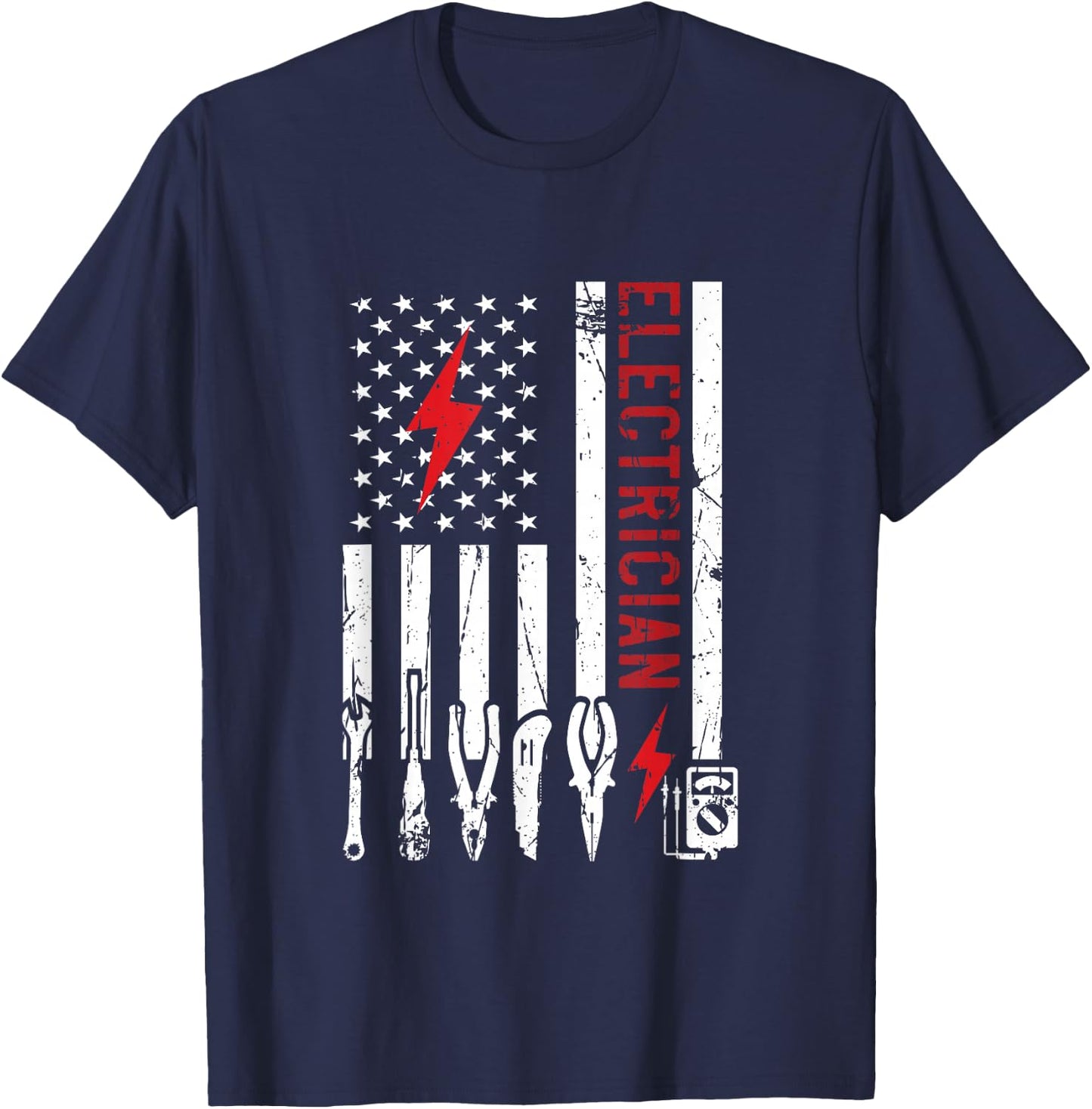 Electrician Design & Funny Electrical Design T-Shirt - T-Shirt | Navy