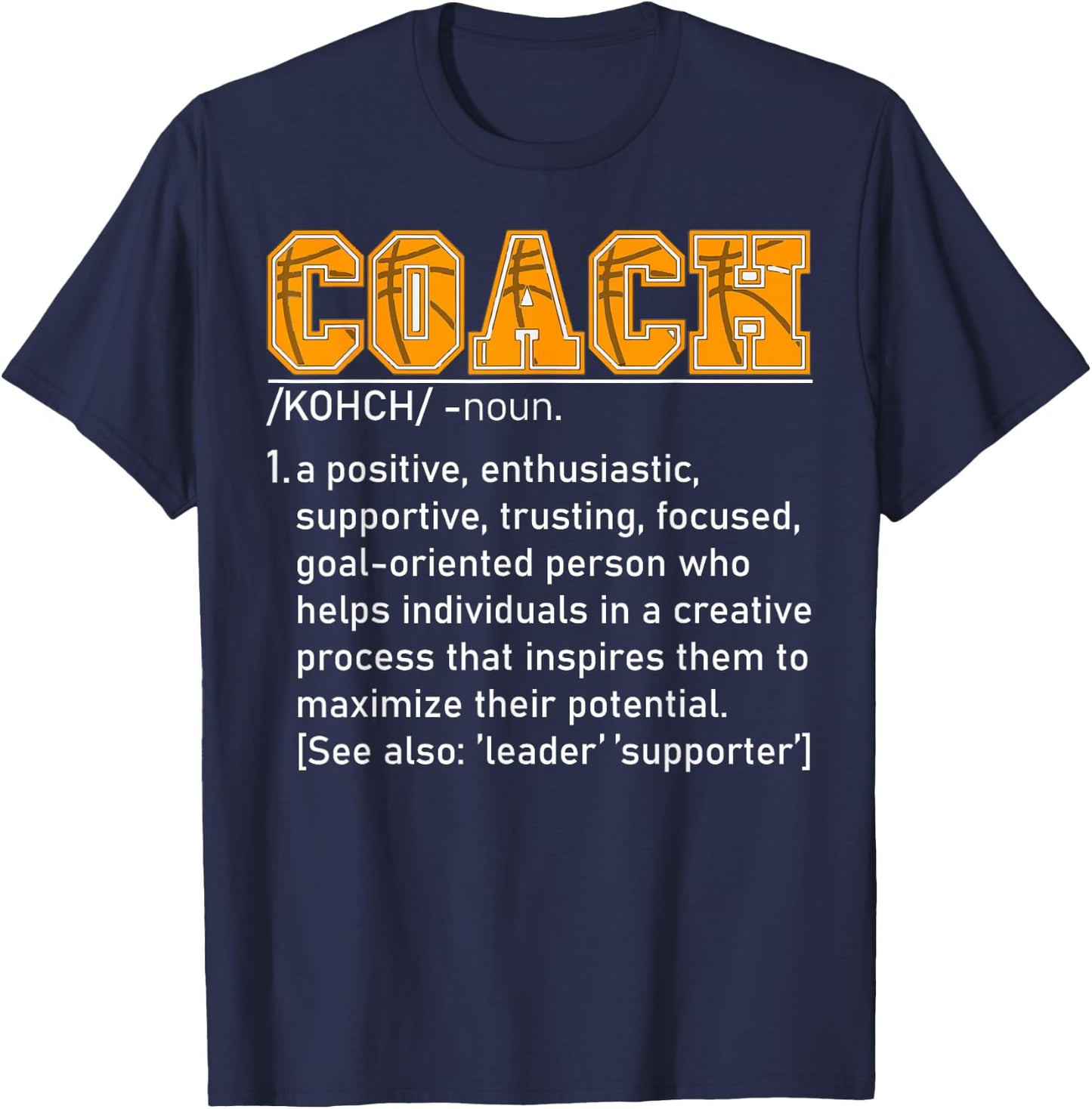 Coach Definition Basketball Coach Women T-Shirt - T-Shirt | Navy