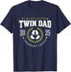 Twin Dad Est 2025 New Father Daddy T-Shirt - T-Shirt | Navy