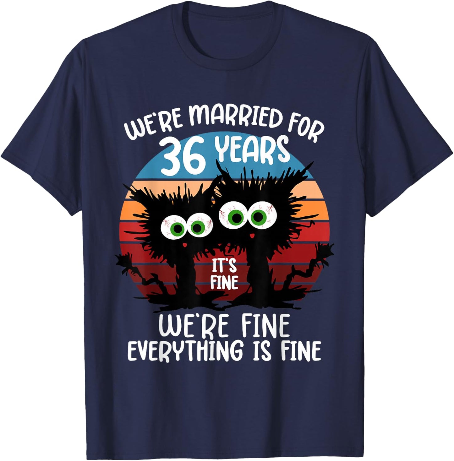 We're Married for 36 Years T-Shirt - T-Shirt | Navy